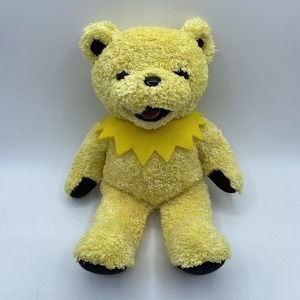 Grateful Dead Bean Bear 12" Yellow Plush Stuffed Animal Verse Liquid Blue VTG